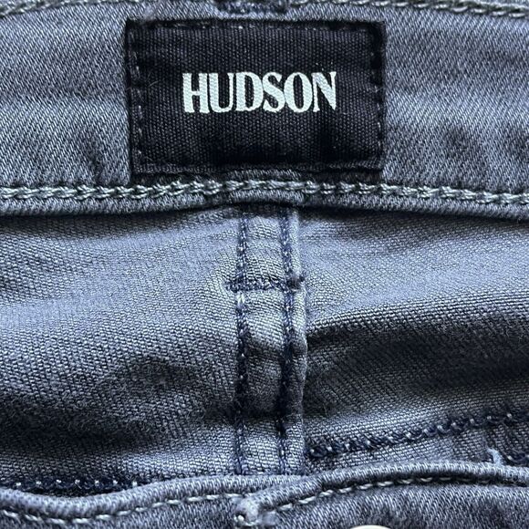 Hudson Krista Ankle Super Skinny Jeans W32 L27.5 Gray Denim Stretch Distressed - Picture 2 of 8